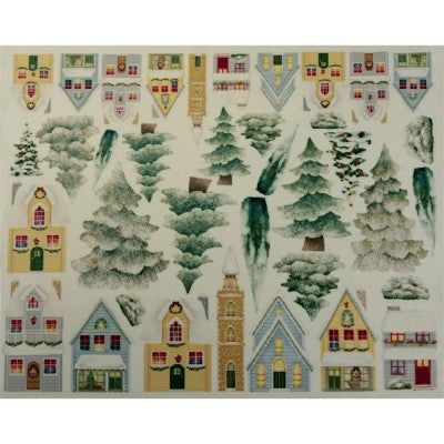 Velluto Deco' Stampato Nordic Village - Renkalik