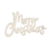 Scritta Merry Christmas In Legno Media - Made In Italy- Renkalik