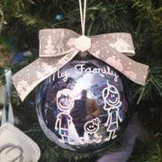 Pallina Personalizzata Con Frase O Famiglia - Albero Di Natale