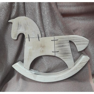 Cavallo A Dondolo In Legno