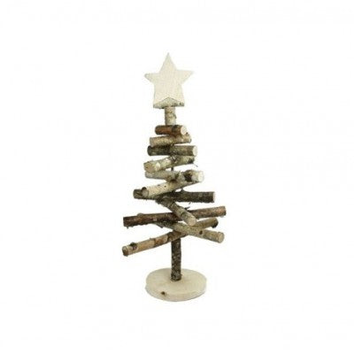 Alberello Di Natale In Legno - Rami Girevoli