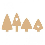 Set 4 Alberi Con Cuoricini