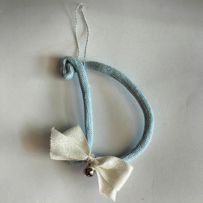 Pallina Natale Iniziale Personalizzabile - Celeste