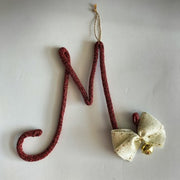 Pallina Natale Iniziale Personalizzabile - Rosso Glitter