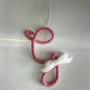 Pallina Natale Iniziale Personalizzabile - Rosa Glitter