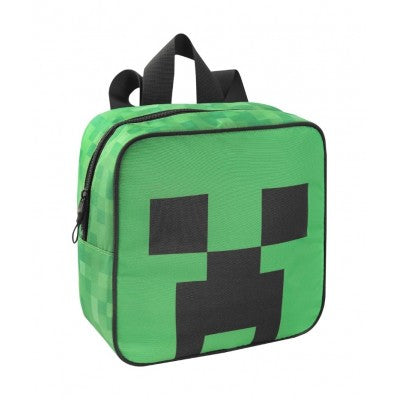Zainetto Asilo Minecraft Con Spallacci Imbottiti E Regolabili, Vano E Tasca Frontale Con Zip