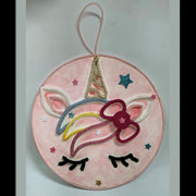 Cerchio Unicorno A Rilievo, Decorato A Mano, 30 Cm