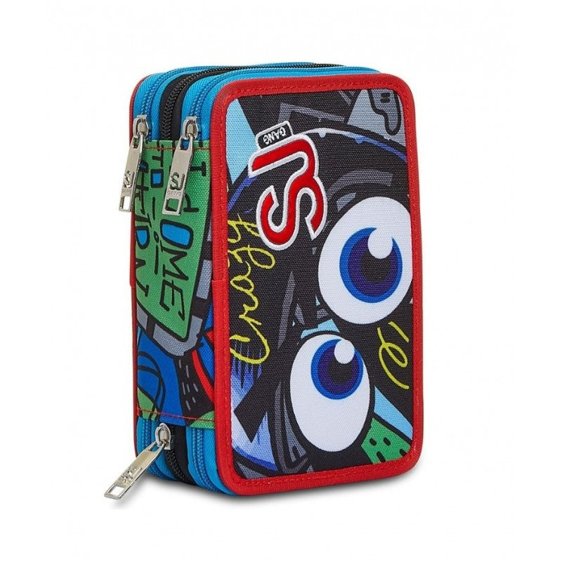 Astuccio 3 Zip Facce Da Sj - Seven