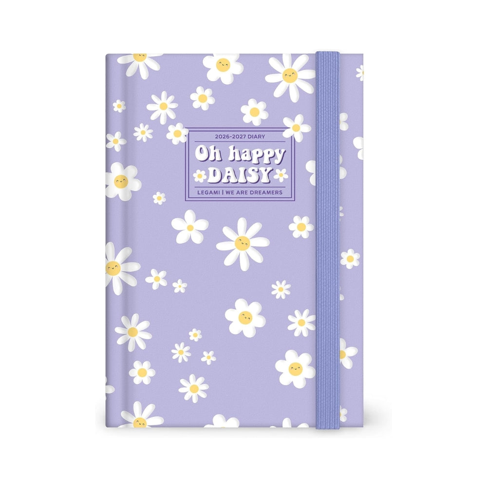 Agenda Giornaliera Medium 16 Mesi Settembre 2026 – Dicembre 2027 Legami Daisy Lilac