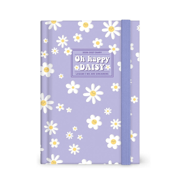 Agenda Giornaliera Medium 16 Mesi Settembre 2026 – Dicembre 2027 Legami Daisy Lilac