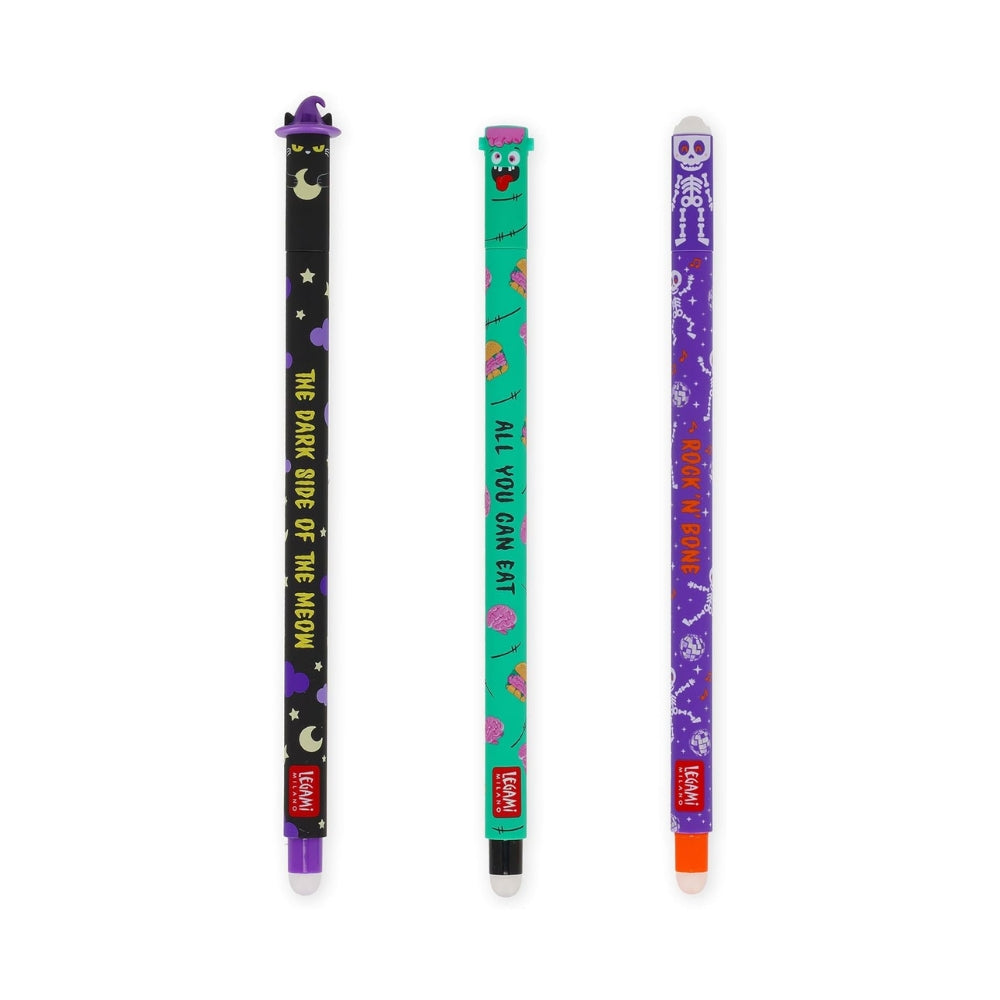 Legami Set 3 Penne Gel Cancellabili Halloween 2025 – The Boo Crew (Limited Edition)