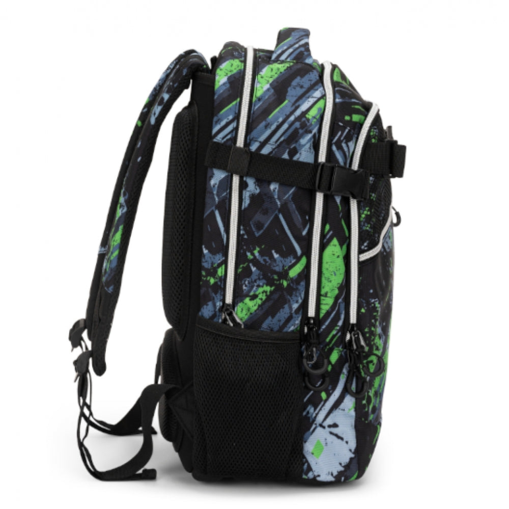 Zaino Organizzato Comix WBS Scratch – Verde/Nero