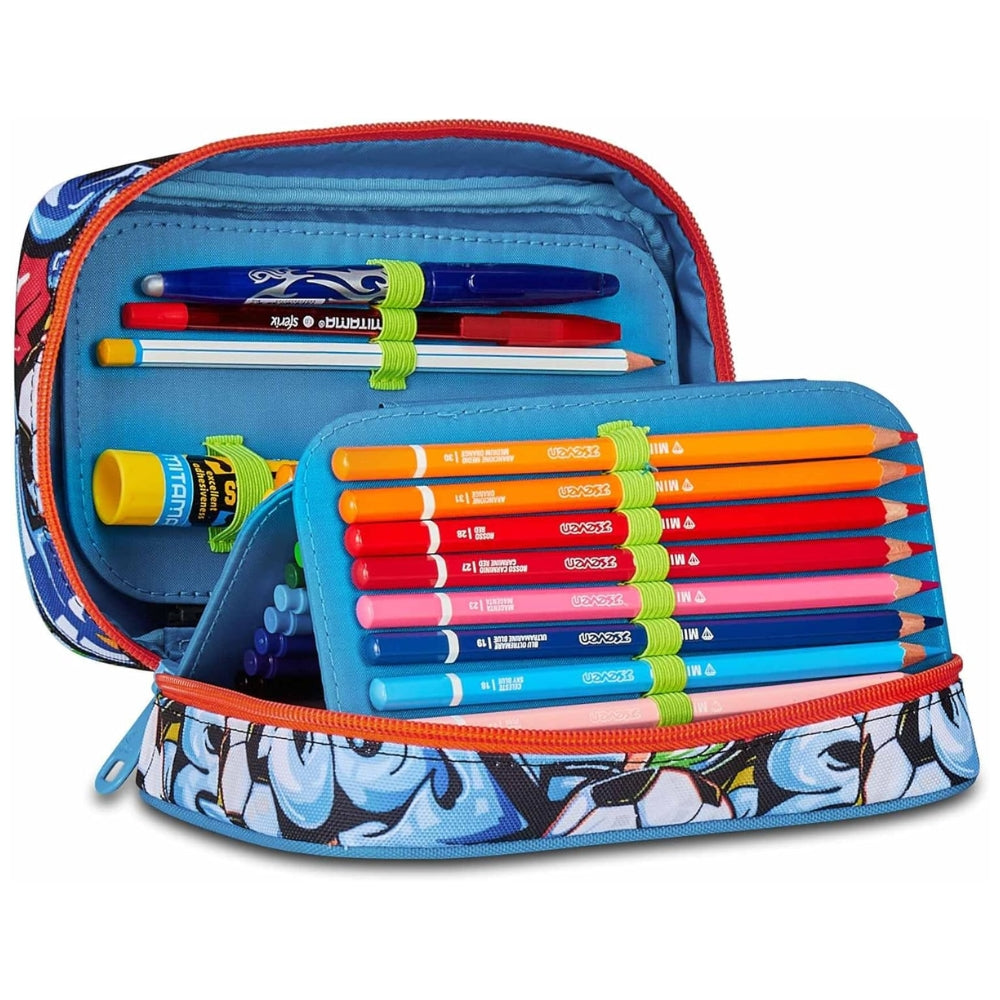 Astuccio Completo 1 Zip Sj Gang Speed Pad New - Tinypatch Boy – Azzurro/Arancione