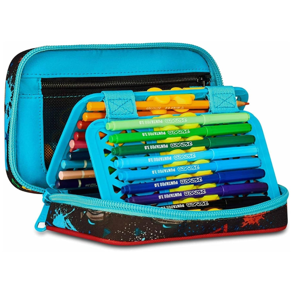 Astuccio Completo 1 Zip Sj Gang Speed Pad New - Game Led Boy - Azzurro/Rosso