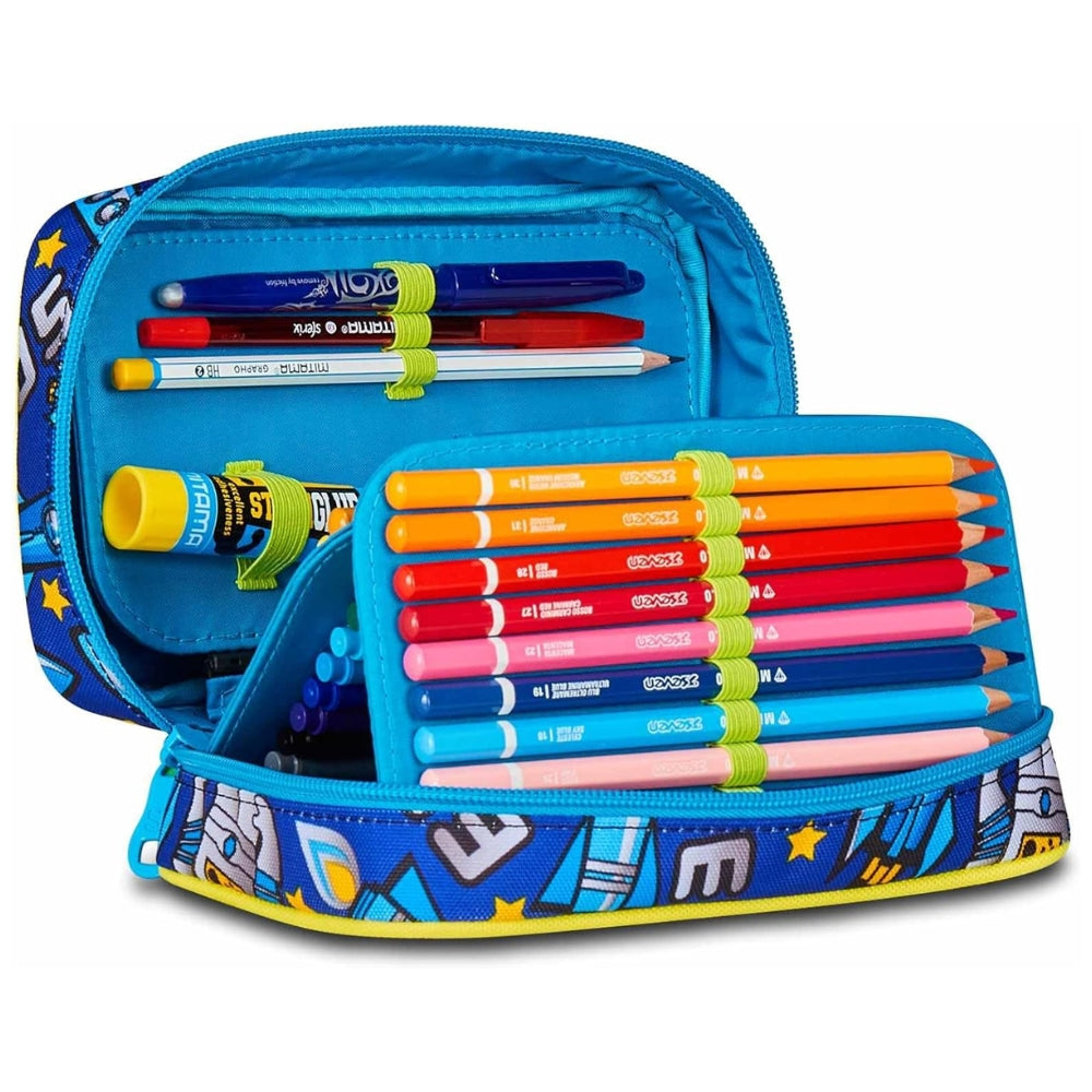 Astuccio Completo 1 Zip Sj Gang Speed Pad New - Flyrocket Boy - Blu/Giallo