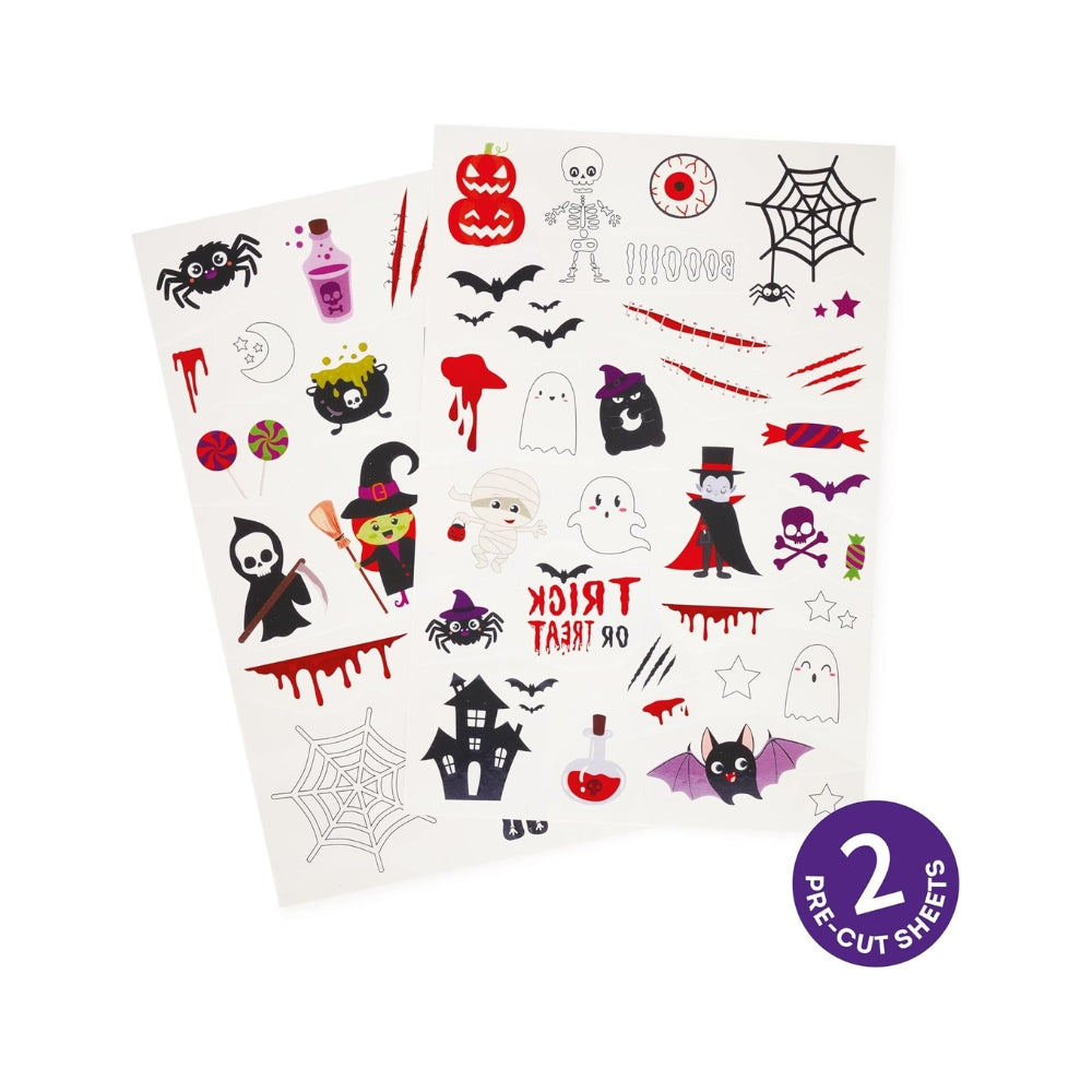 Legami – Tatuaggi Temporanei Bambini Halloween | Brillano al Buio, Resistenti all’Acqua e al Sudore, Facili da Applicare e Dermatologicamente Testati