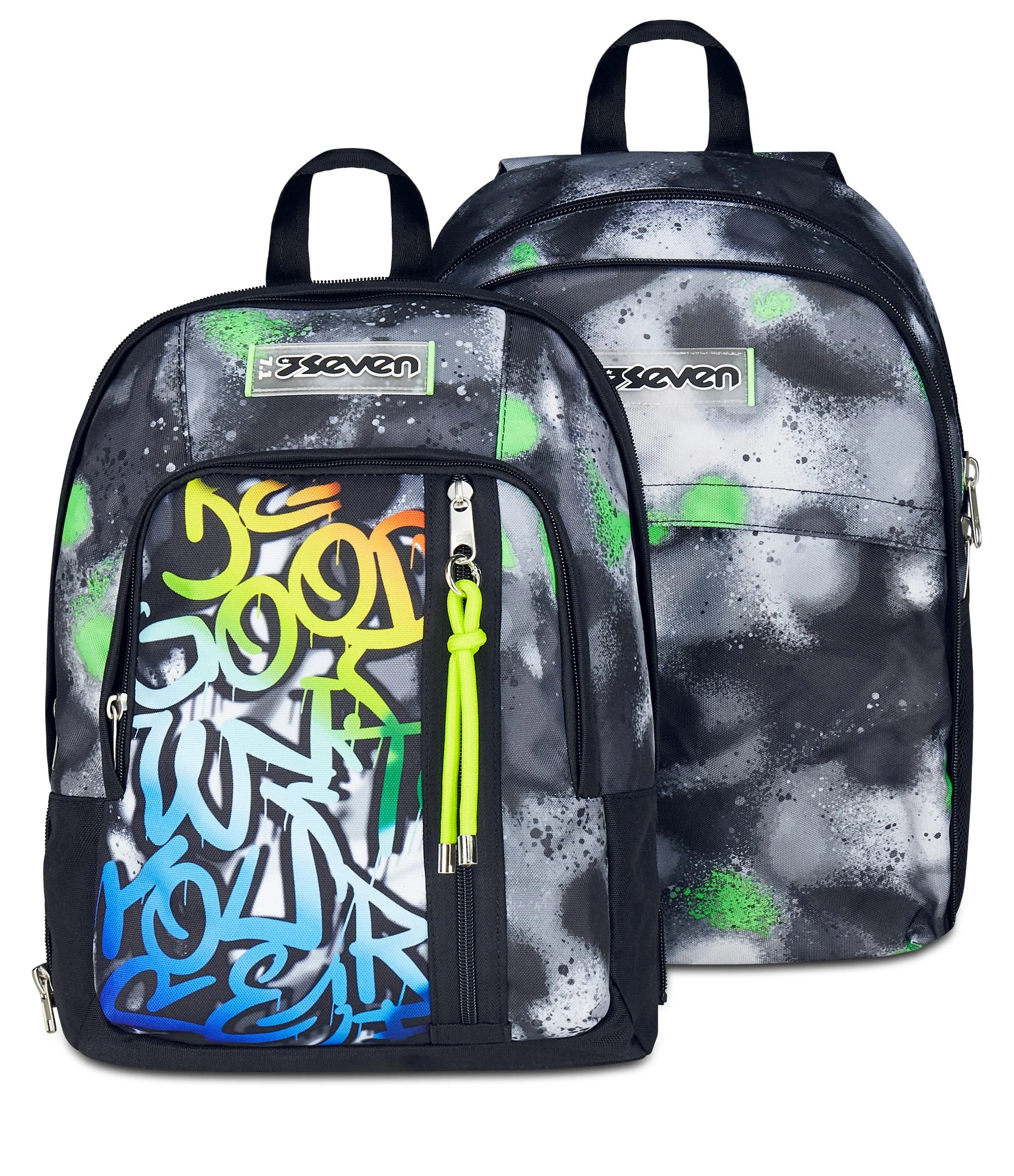 Zaino Seven Dual Detach - Sprint Paint Boy - Grigio/Verde