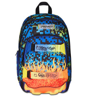 Zaino Seven Dual - Scribbled Flame - Blu/Giallo