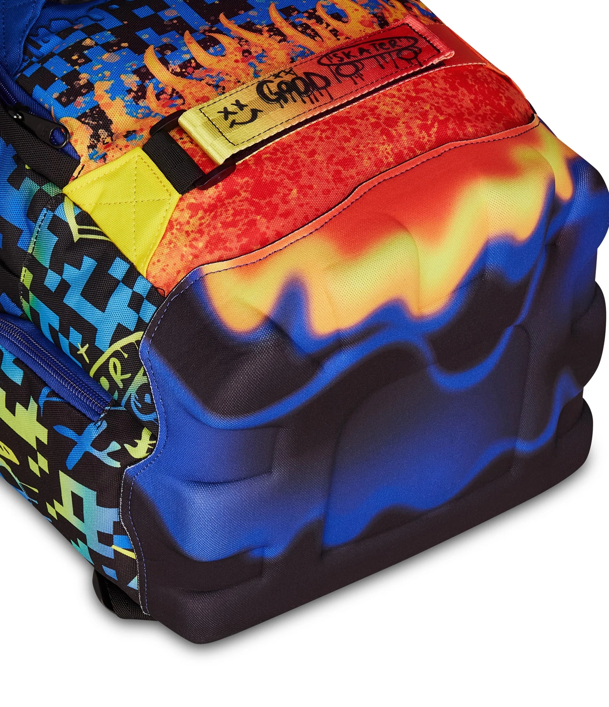 Zaino Seven Dual - Scribbled Flame - Blu/Giallo