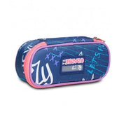 Astuccio Ovale Plus Seven Rock On Girl, Blu, Scuola & Tempo Libero