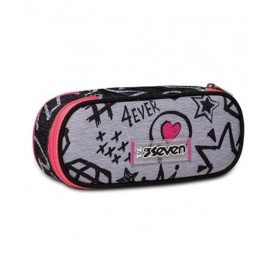 Astuccio Ovale Round Plus Seven Zipper Glamy