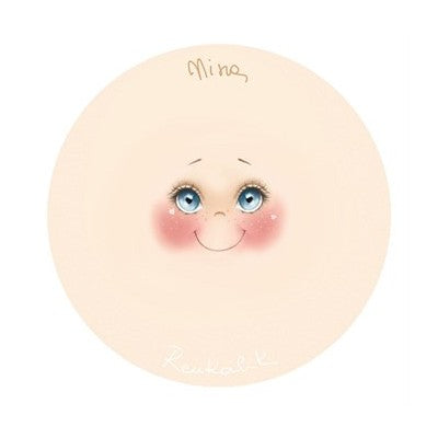 Viso Stampato Su Tessuto Nina Ø 16