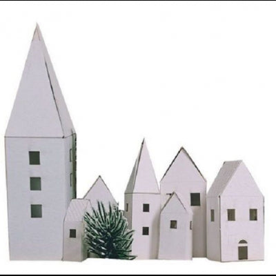 Villaggio Con Casette In Cartone Vegetale - Art. Lel153 - Renkalik