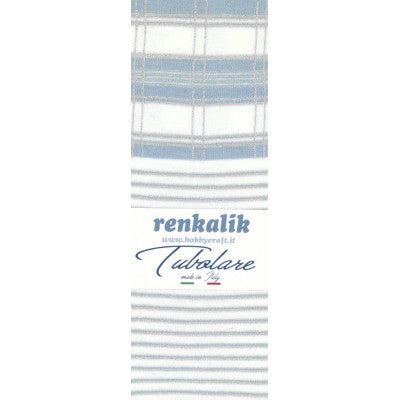 Renkalik Tubolare Tartan Lurex Avio/latte/argento - Tu342