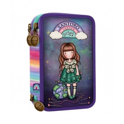 Astuccio Tre Zip Santoro Gorjuss Be Kind To Our Planet - 607gj27