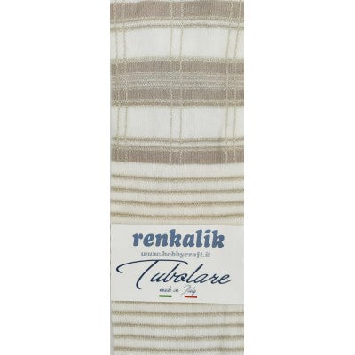 Renkalik Tubolare Tartan Lurex Tortora/latte/oro - Tu344