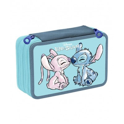 Astuccio Tre Zip Lilo E Stitch - Cr Group, Disney