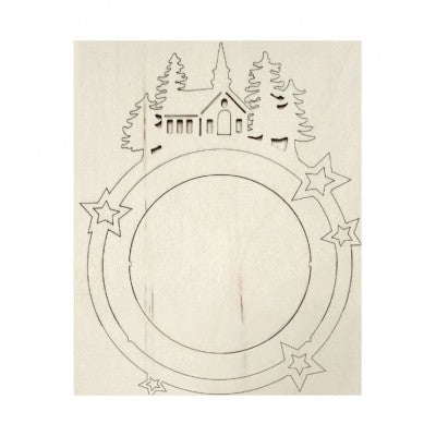 Sfera Paesaggio In Legno 19x25 Cm Spessore 3 Mm - Renkalik