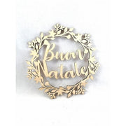 Ghirlanda In Legno Buon Natale - Renkalik