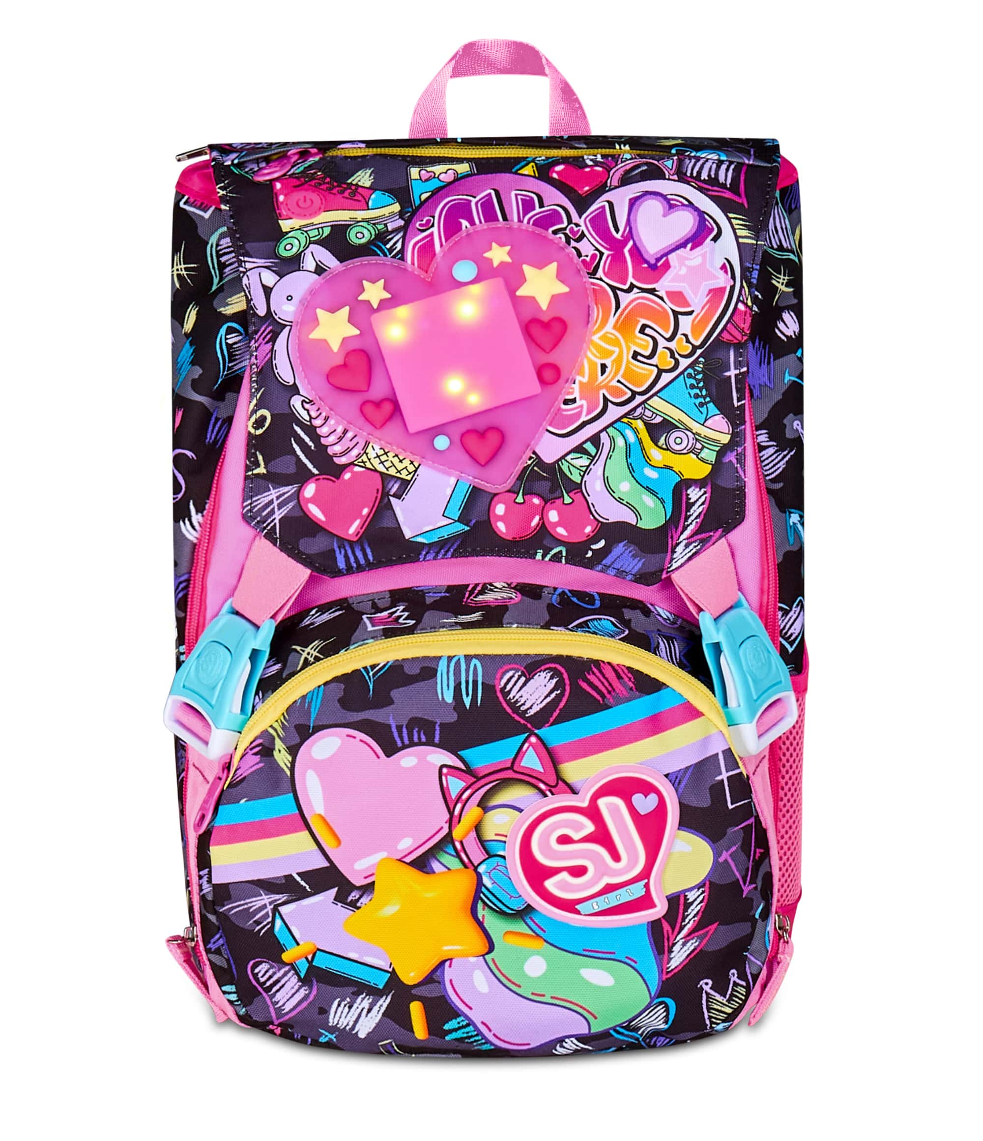 Zaino Estensibile Big SJ Game Led Girl - Fucsia/Nero