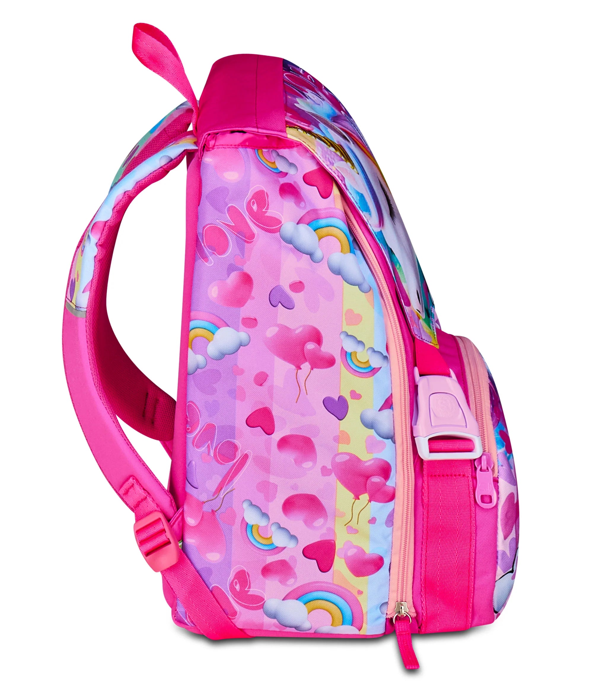 Zaino Scuola Estensibile Big da 24L - SJ GANG Flyunicorn Girl - Fucsia con Ali a Scomparsa