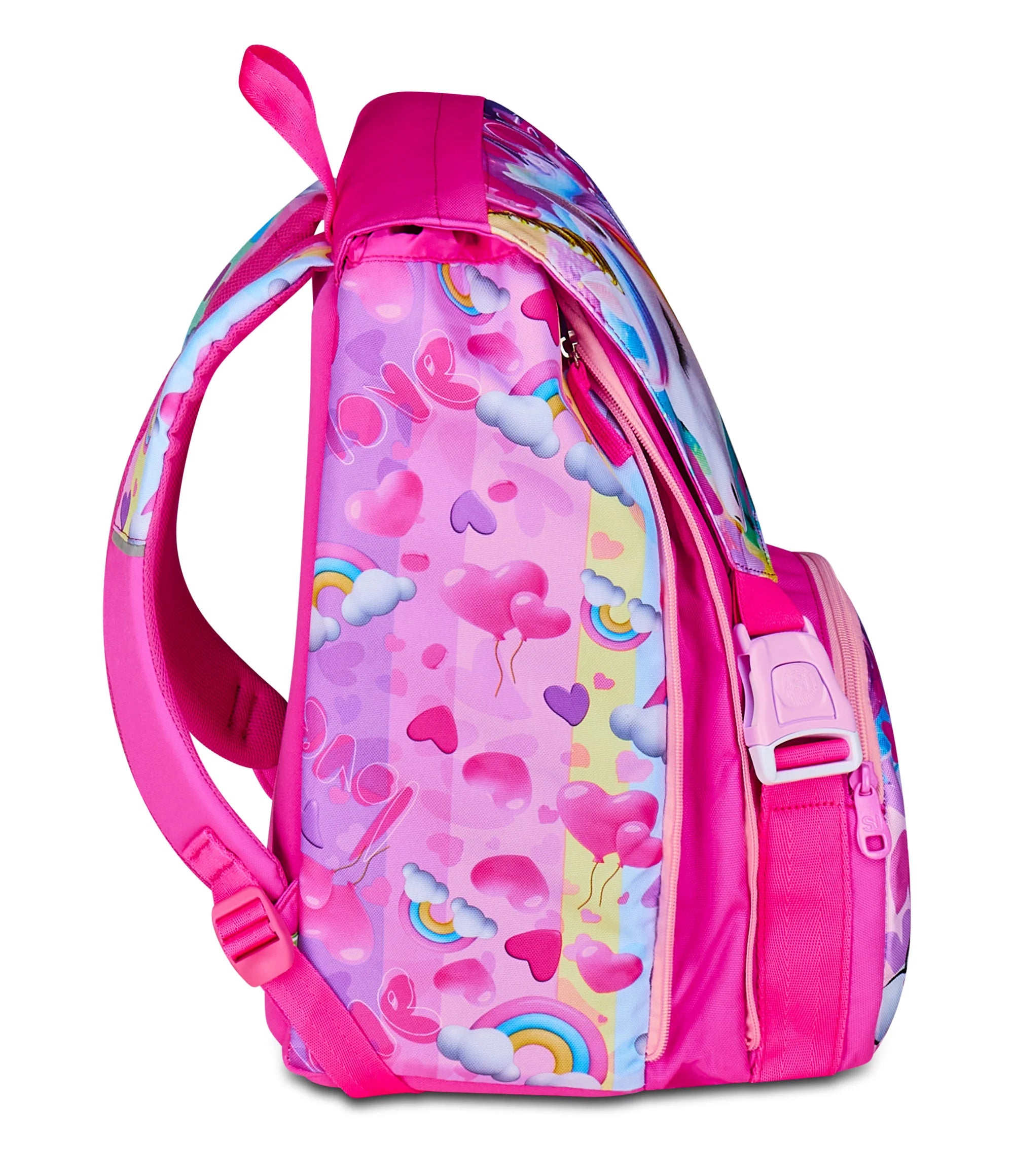 Zaino Scuola Estensibile Big da 24L - SJ GANG Flyunicorn Girl - Fucsia con Ali a Scomparsa