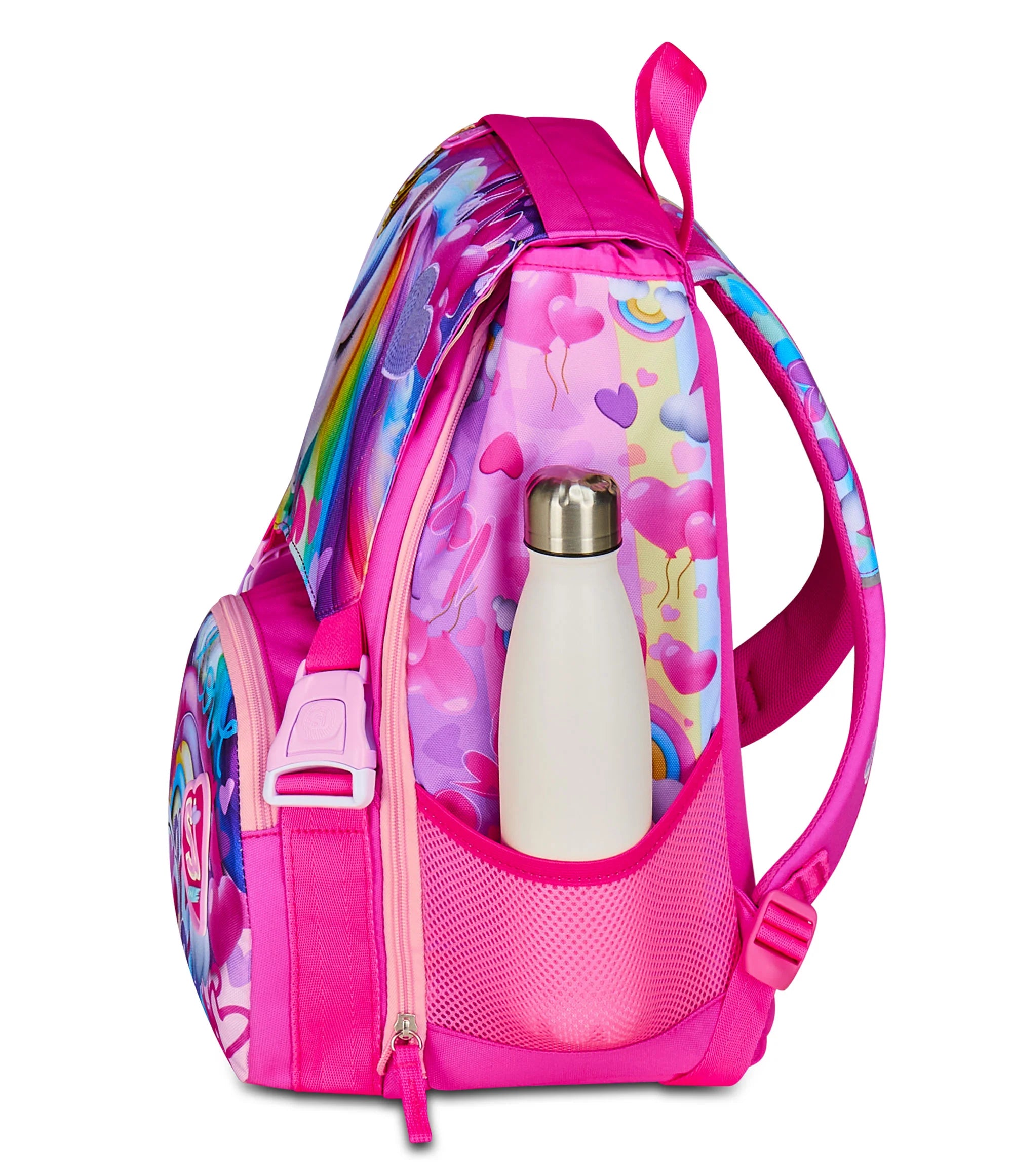 Zaino Scuola Estensibile Big da 24L - SJ GANG Flyunicorn Girl - Fucsia con Ali a Scomparsa