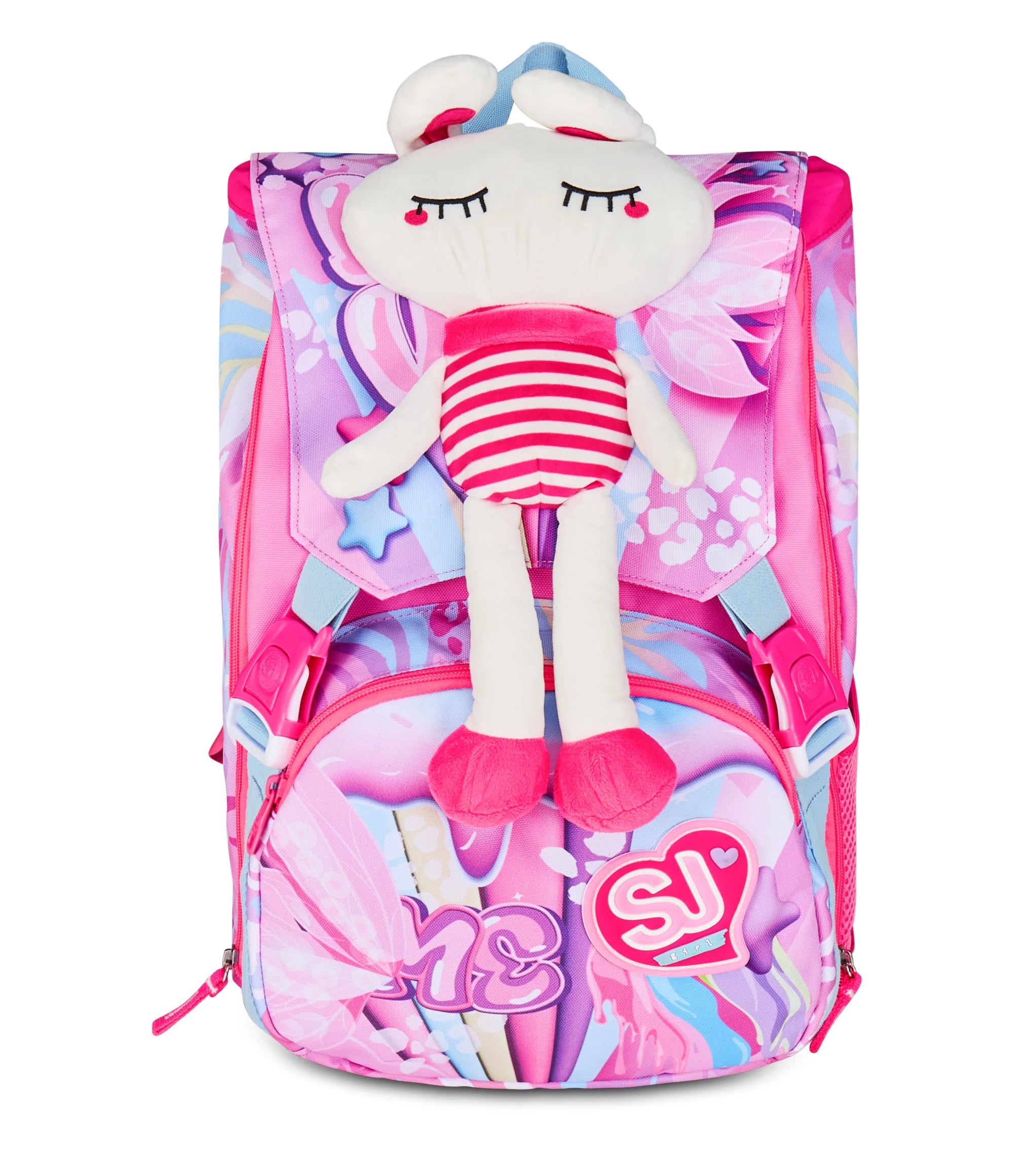 Zaino Estensibile Big SJ Girl Plushy Rabbit - Fucsia/Rosa
