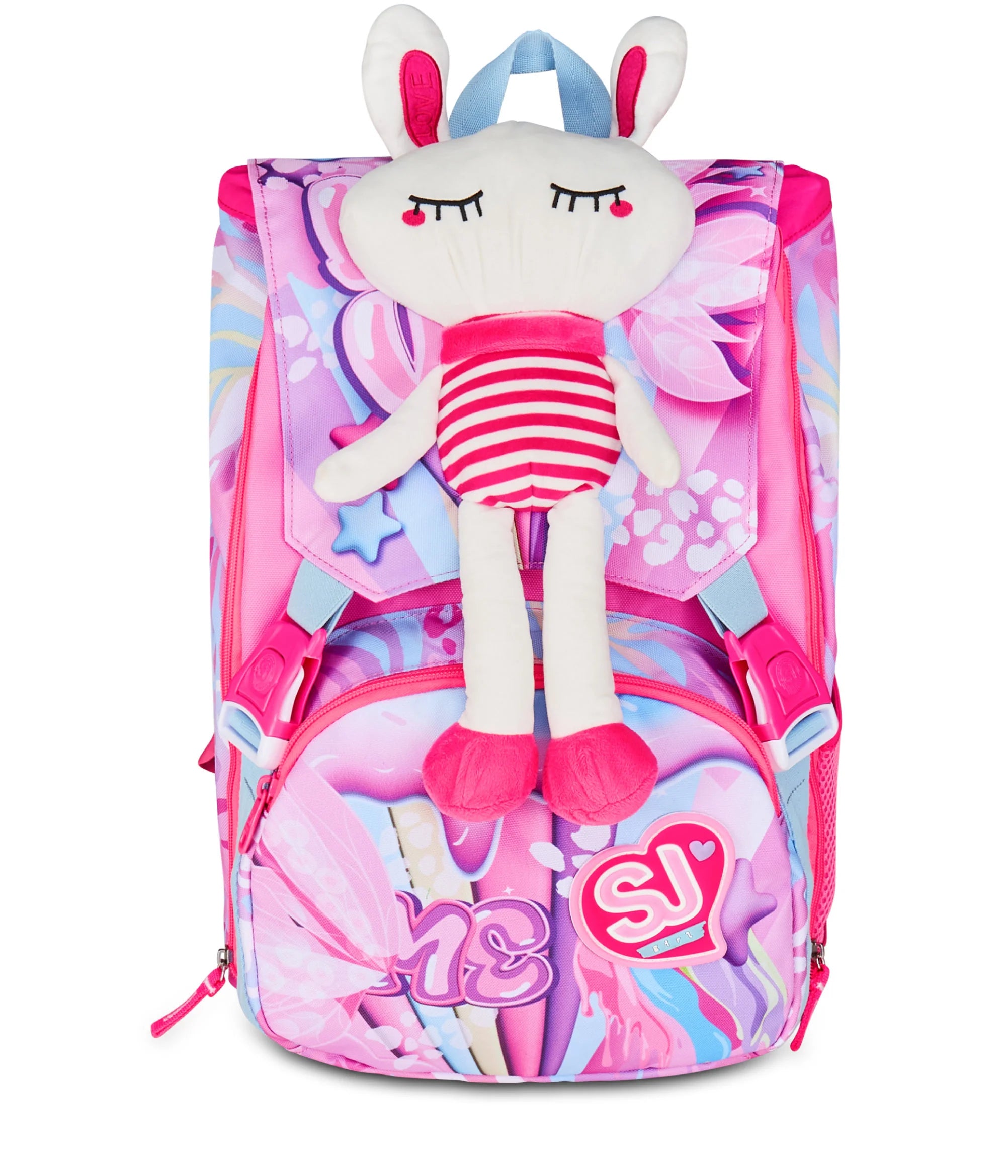 Zaino Estensibile Big SJ Girl Plushy Rabbit - Fucsia/Rosa