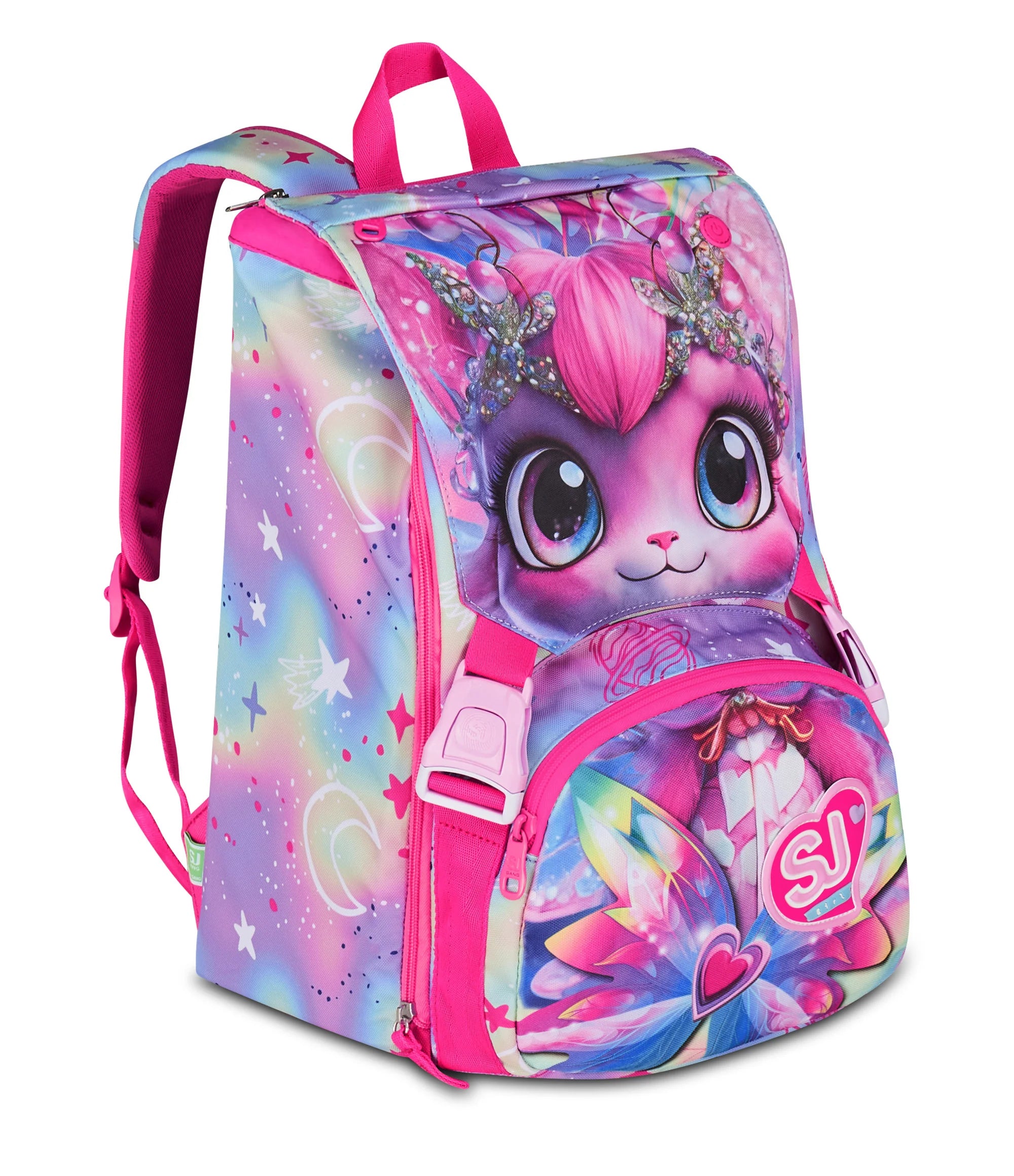 Zaino Estensibile Big SJ Girl Cat Led - Fucsia/Rosa