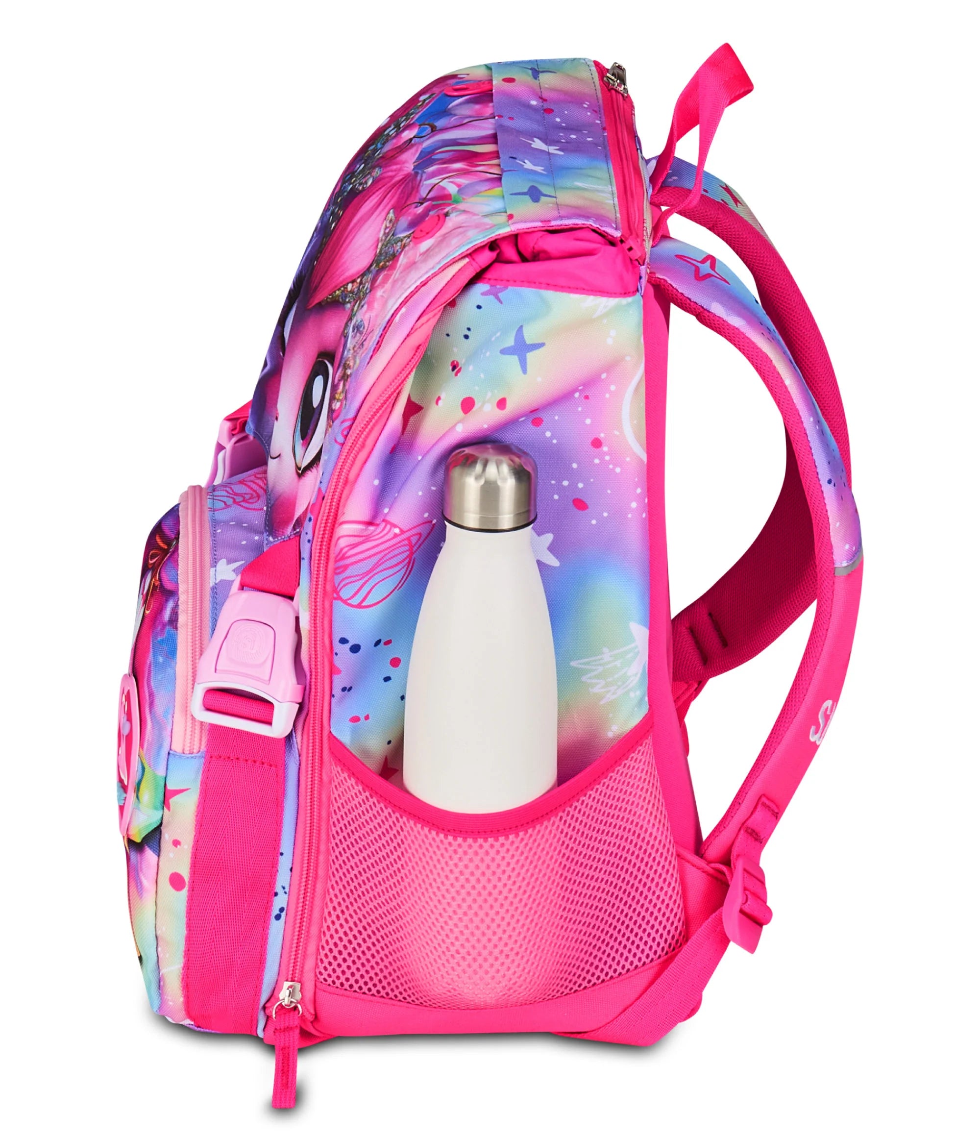 Zaino Estensibile Big SJ Girl Cat Led - Fucsia/Rosa