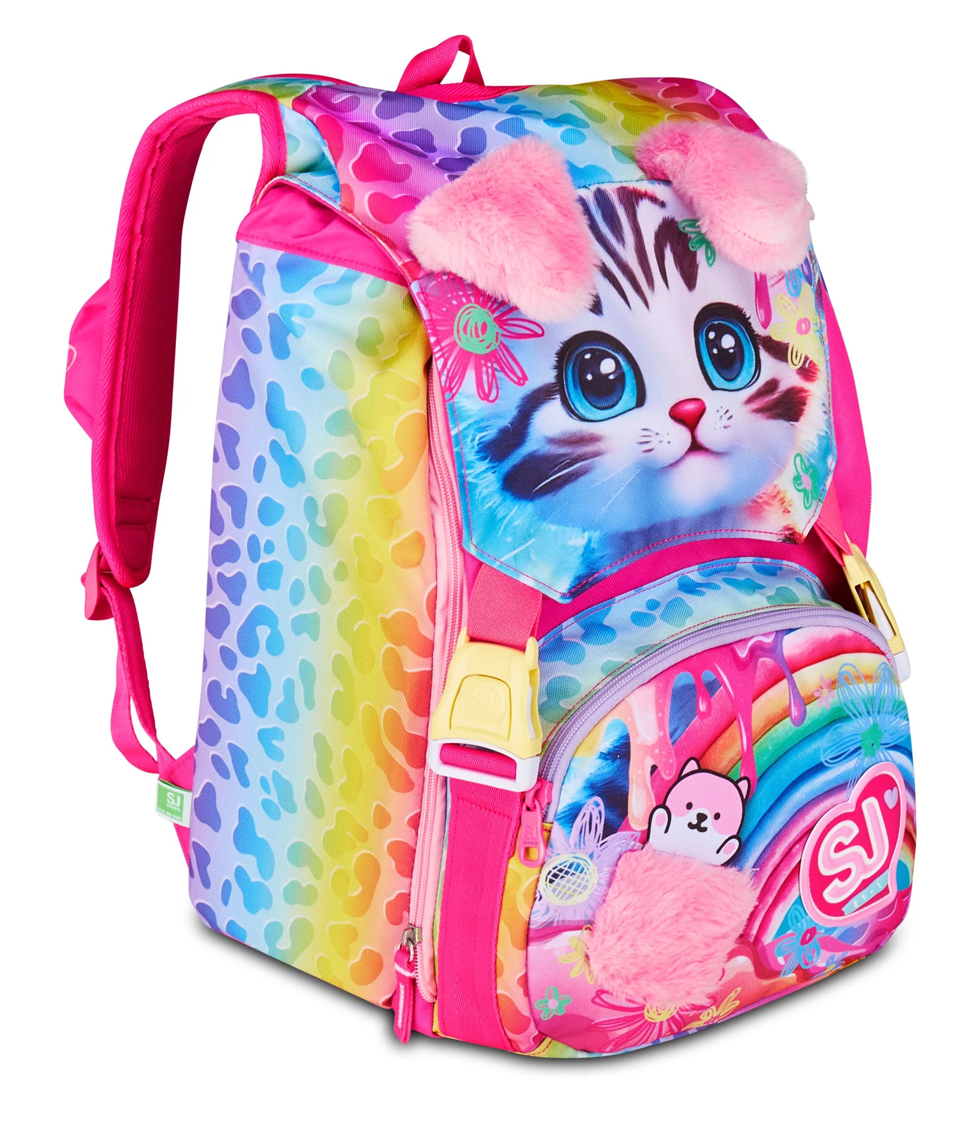 Zaino Estensibile Big SJ Girl Cat&Air - Fucsia/Azzurro