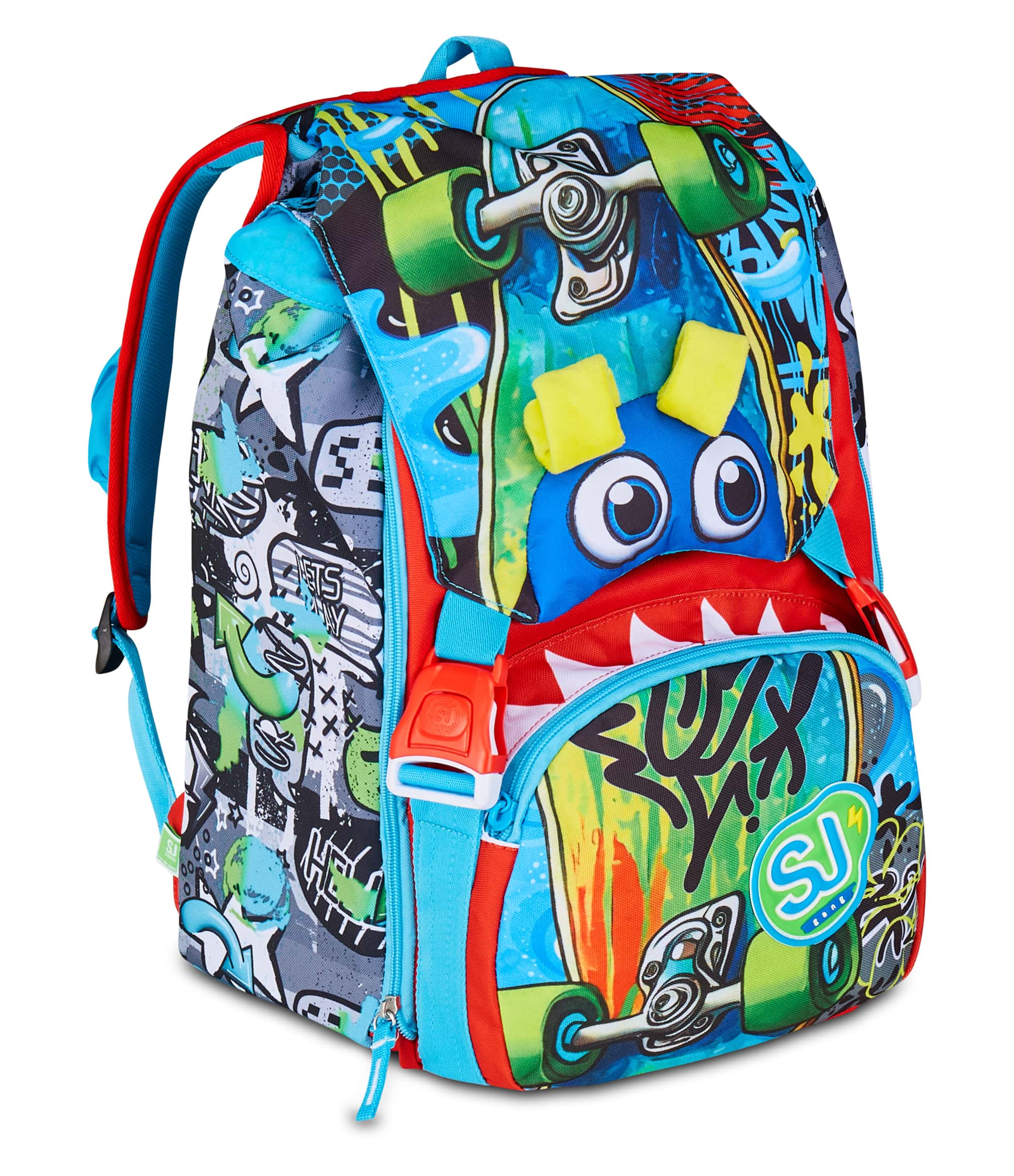 Zaino Estensibile Big SJ Gang Sharky Skate - Azzurro/Rosso