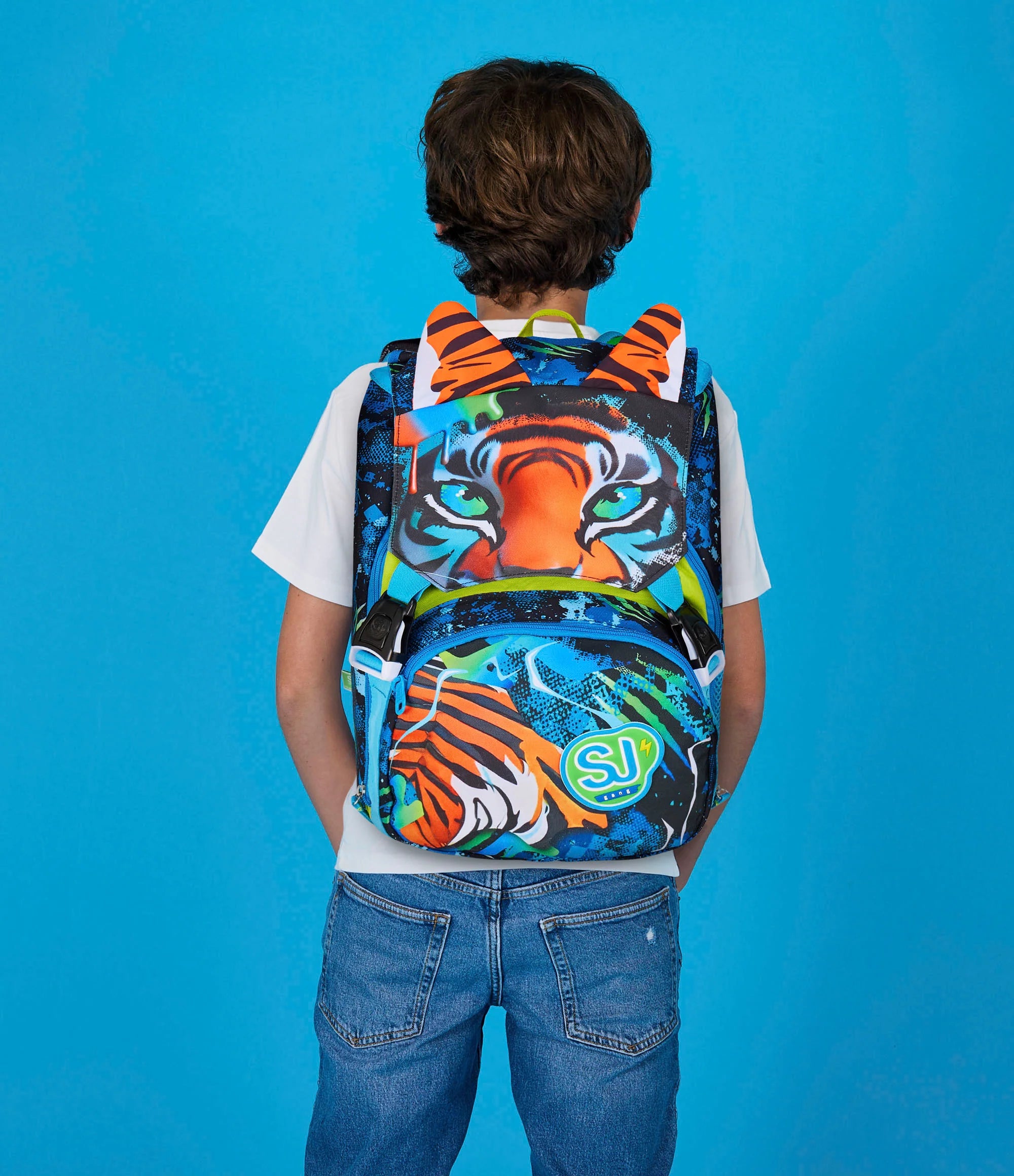 Zaino Estensibile Big Sj Gang Air Tiger - Blu/Arancione