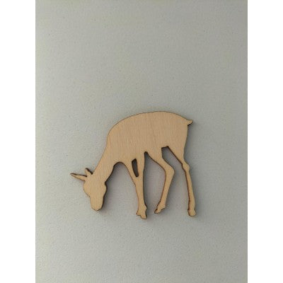 Sagomma Cerbiatto In Legno  - Renkalik