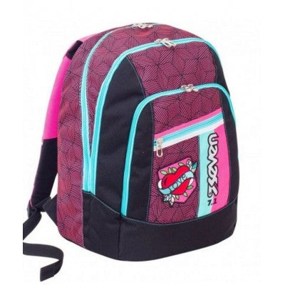 Zaino Seven New Advanced Rebel Girl Nero/rosa - Z00050