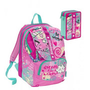 Zaino Seven Jackpack Con Astuccio Triplo Rosa - Z00143