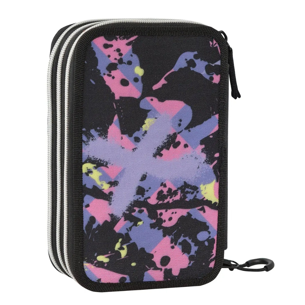 Astuccio 3 Zip Comix WBS Bear Completo – Viola/Rosa