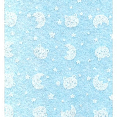 Pannolenci Stafil Orsetto / Luna 30x40 Cm, 1mm - Azzurro, Panna, Rosa