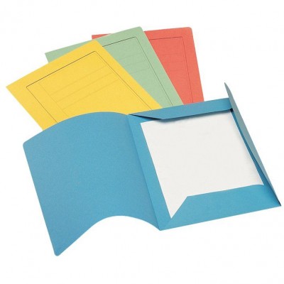 20 Cartelline Tre Lembi Manilla, Buffetti, Cartoncino 250 G/mq, 34,5x25 Cm - Colori Assortiti